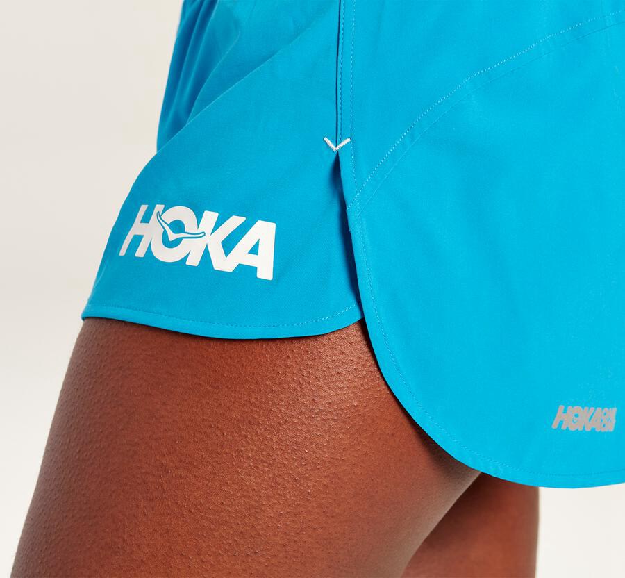 Hoka One One Shorts Womens Blue - Performance - 61758EWZU